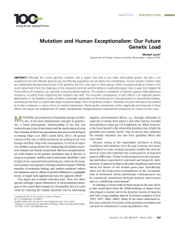 Mutation and Human Exceptionalism: Our Future Genetic Load