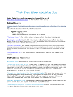 Their Eyes Were Watching God - bhs panther learning center