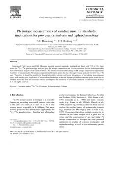 Pb isotope measurements of sanidine monitor standards