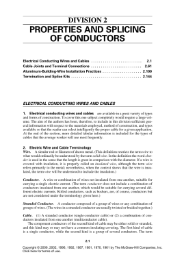 properties and splicing of conductors