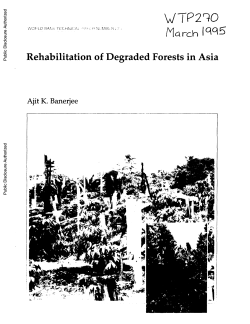 Rehabilitation of degraded forests in Asia - Wageningen UR E