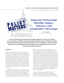 Domestic Partnership Benefits