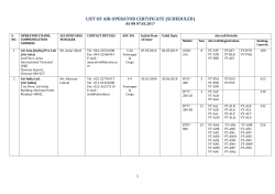 LIST OF AIR OPERATOR CERTIFICATE (SCHEDULED)