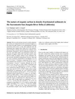 The nature of organic carbon in density