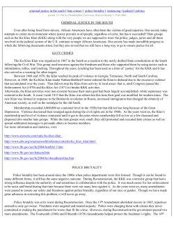 Criminal Justice in the South