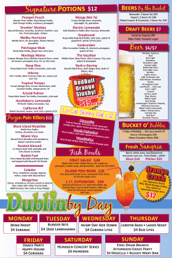 Drinks Menu