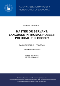 language in thomas hobbes` political philosophy