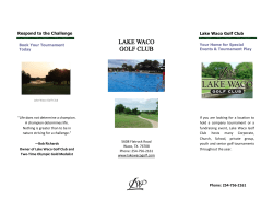 Tournament Brochure - Lake Waco Golf Club