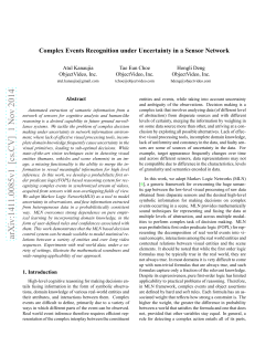 Complex Events Recognition under Uncertainty in a Sensor Network