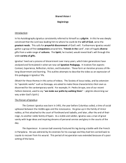 Shared Vision I Beginnings Introduction: In his Autobiography