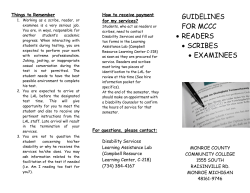 Guidelines for Readers, Scribes and Examinees