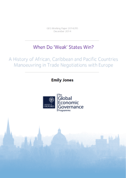 GEG WP_95 When Do `Weak` States Win? Emily Jones