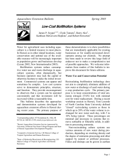 Low-Cost Biofiltration Systems