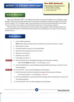 ACTIVITY 14: CHICAGO WHITE SOX Instructions