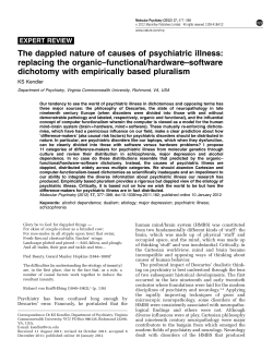 The dappled nature of causes of psychiatric illness: replacing the