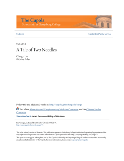 A Tale of Two Needles - The Cupola: Scholarship at Gettysburg
