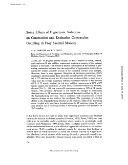 Some Effects of Hypertonic Solutions on Contraction and Excitation