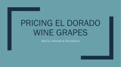 Pricing El Dorado Wine Grapes
