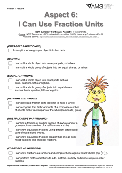 Aspect 6: I Can Use Fraction Units