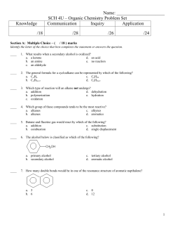 Grade 12 Academic &ndash; Organic Chemistry Test