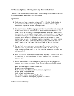 Algebra 2 with Trigonometry