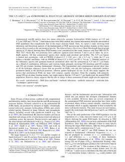 THE 5.25 AND 5.7 &mu;m ASTRONOMICAL POLYCYCLIC AROMATIC