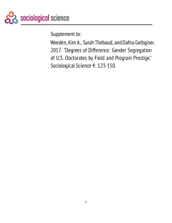 Supplement to - Sociological Science