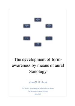 The development of form- awareness by means of