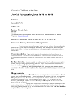 HITO 105 - Winter 2010 - UCSD Department of History