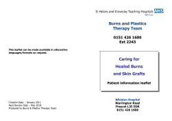 Caring for healed burns and skin grafts
