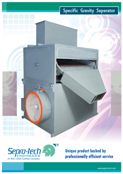 Sepro-tech Specific Gravity Separator - Sepro
