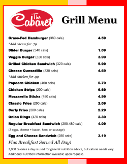 Grill Menu - Marist Dining