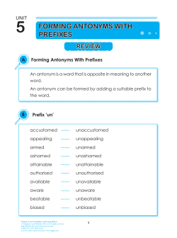 5 forming antonyms with prefixes