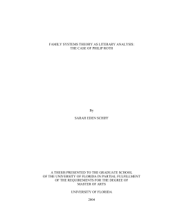 FAMILY SYSTEMS THEORY AS LITERARY ANALYSIS: