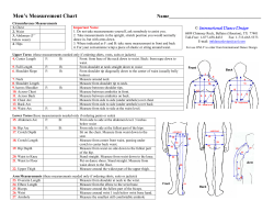 Gentleman Measurement Chart