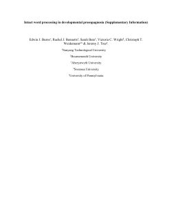 Intact word processing in developmental prosopagnosia