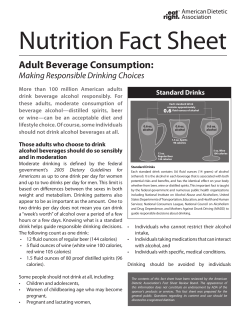 Adult Beverage Consumption: Making Responsible Drinking Choices