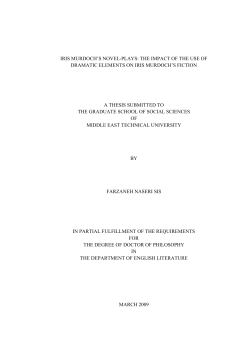 iris murdoch`s novel-plays: the impact of the use of