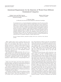 Attentional Requirements for the Selection of Words From Different