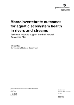 Macroinvertebrate outcomes for aquatic ecosystem health in rivers