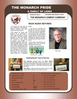 the monarch pride - The Monarch Cement Company