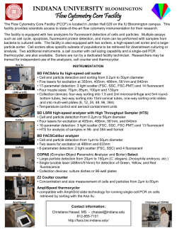 Flow Cytometry Core Facility - Indiana University Bloomington