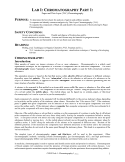 lab 1: chromatography 1