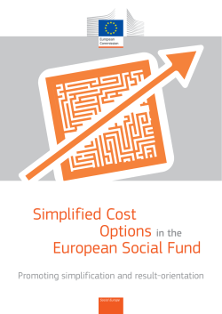 Simplified Cost Options in the European Social Fund (ESF)