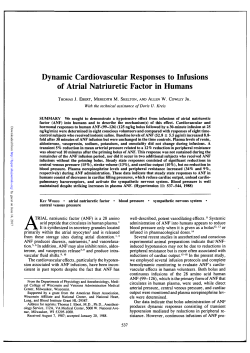 Dynamic Cardiovascular Responses to Infusions of