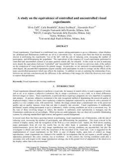 A study on the equivalence of controlled and uncontrolled visual