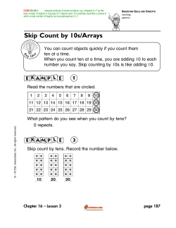 Skip Count by 10s/Arrays