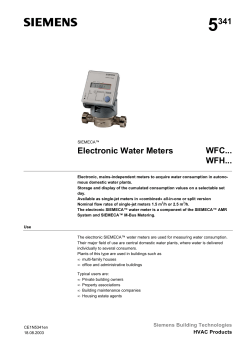 5341 Electronic Water Meters WFC... WFH