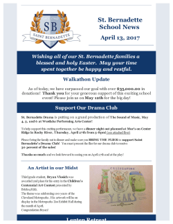 School Newsletter 4.13.2017