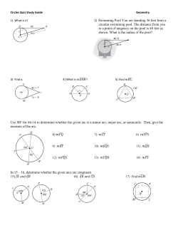 2) Swimming Pool You are standing 36 feet from a circular